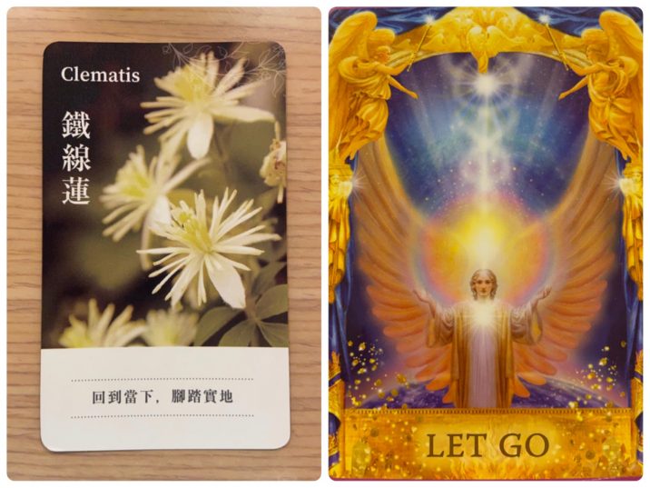 2021082302 Clematis & LET GO Angel Answers Oracle Cards Divination by Luc